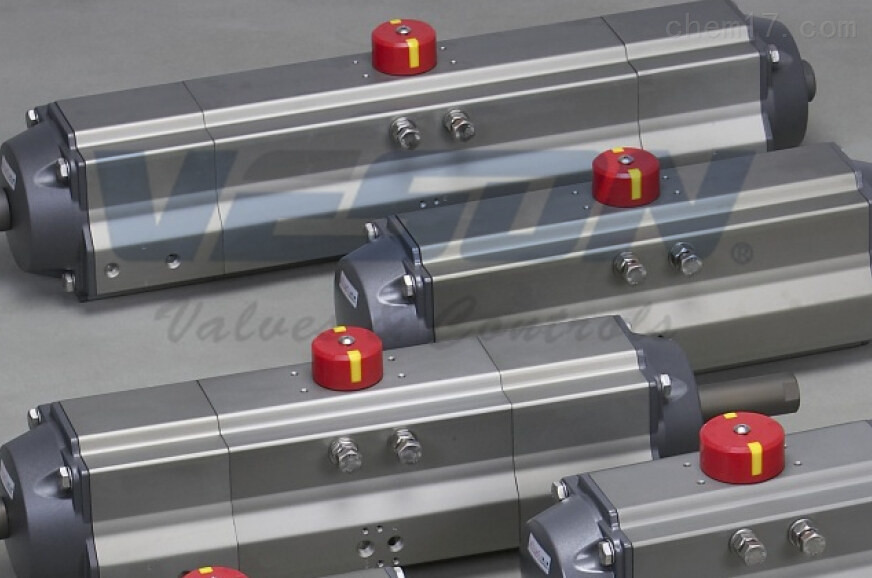 Durable 3 Posisi Aktuator Udara Pneumatik Dengan Piston Tambahan