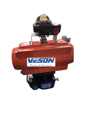 Spring Return Pneumatic Air Actuator SIlicone Seal Untuk PTFE Coated