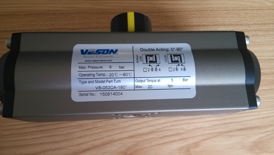 Otomatisasi Industri Pneumatic Rack And Pinion Actuator untuk Rotary Angle 0-90 derajat