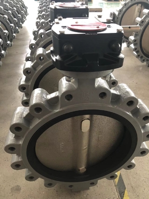PFA dilapisi dan PTFE dilapisi klep butterly BFV Flanged Tipe Wafer Klep kupu-kupu Pneumatic On Off Valve