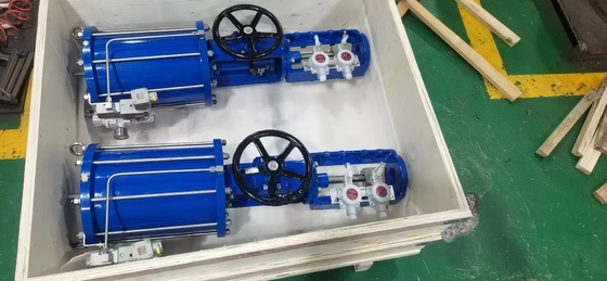Aktuator Drive Pneumatik Linear Mengotomatiskan Sebagian Besar Jenis Katup Stem Naik