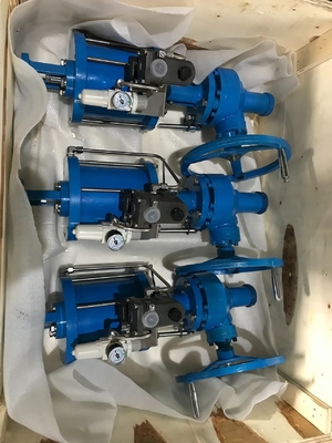 Aktuator Drive Pneumatik Linear Mengotomatiskan Sebagian Besar Jenis Katup Stem Naik