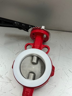 PFA dilapisi dan PTFE dilapisi klep butterly BFV Flanged Tipe Wafer Klep kupu-kupu Pneumatic On Off Valve