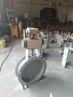 Pneumatic Actuator dioperasikan damper suhu tinggi Butterfly Damper Motorized Butterfly Damper