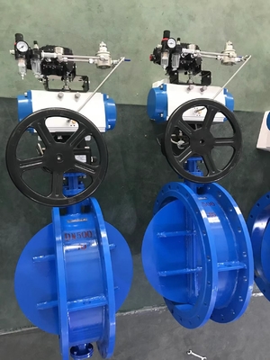 Pneumatic Actuator dioperasikan damper suhu tinggi Butterfly Damper Motorized Butterfly Damper