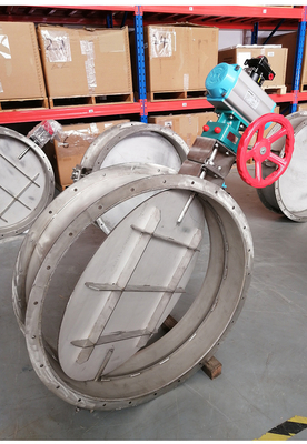 Pneumatic Actuator dioperasikan damper suhu tinggi Butterfly Damper Motorized Butterfly Damper