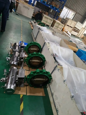Lug Bronze Pneumatic Butterfly Valve dengan Seal EPDM