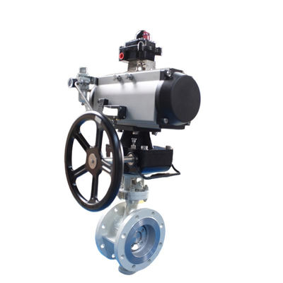 Air Actuated Butterfly Valve with Mid-Pressure (2.5mpa< Pn <6.4mpa) and Medium Temperature (120°C<T<450°C) for 2 inch-24 inch Industrial Applications