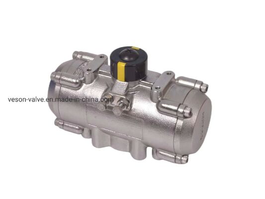 Pneumatic Rack and Pinion Actuator dengan 3878NM Output Torque VDI/VDE3845 Standar dan 40-100psig Air Supply