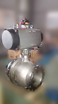 PEEK Seat Ball Valve dengan Pneumatic Actuator atau PCTFE Seat untuk aplikasi kinerja tinggi