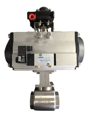 PEEK Seat Ball Valve dengan Pneumatic Actuator atau PCTFE Seat untuk aplikasi kinerja tinggi