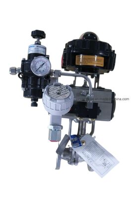 316 Baja tahan karat Full Port Floating Ball Valve dengan Pneumatic Actuator dan Flanged Connection