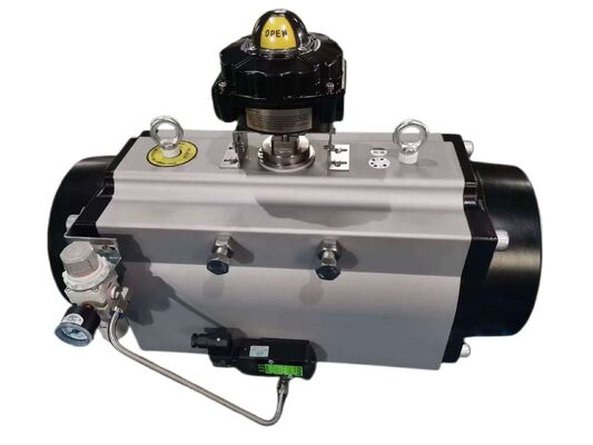 316 Baja tahan karat Full Port Floating Ball Valve dengan Pneumatic Actuator dan Flanged Connection