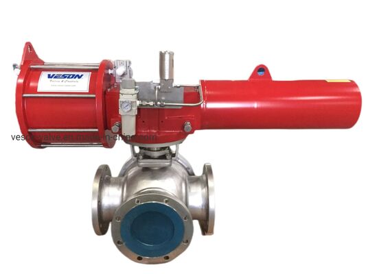 Katup Kupu-kupu Pneumatik dengan ISO5211 Flange Atas 2-24 inci dan Tekanan Nominal PN1.0-32.0MPa