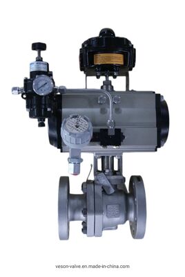 316 Stainless Steel Full Port Pneumatic Ball Valve dengan ISO5211 Mounting untuk Aplikasi Industri