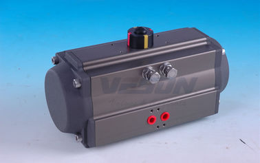 ISO5211 Double Acting Pneumatic Rack Dan Pinion Actuator Air Connection G1/4''