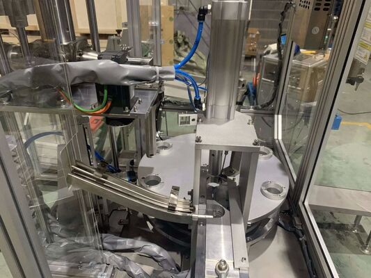 Mesin Pengisi Horizontal Sepenuhnya Otomatis dengan Katup Pengisi Multi-Kepala, Pengangkatan Pneumatik, dan Kontrol PLC untuk Lem Kaca, Lem Silikon, dan Lem Segel