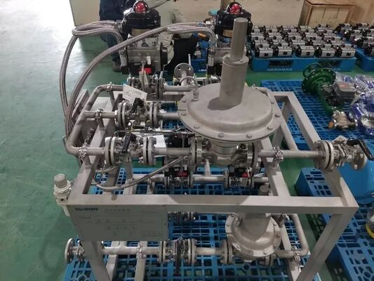 Pneumatic Driving Mode ANSI CLASS 150-900 Straight Through Type Skid Mounted Valve untuk penggunaan industri