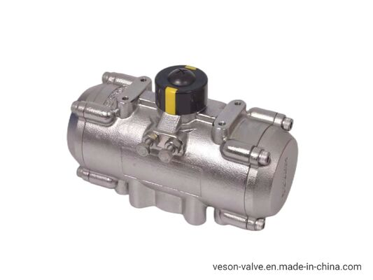 Pneumatic Actuator tahan korosi dengan desain Pinion Rack Aluminium Hard Anodized