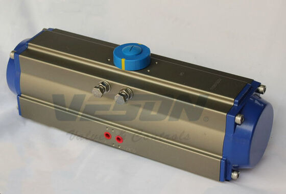 Hard Anodized Aluminium Pneumatic Actuator dengan ISO5211 & DIN3337 Standar dan Travel Adjustment ± 5o