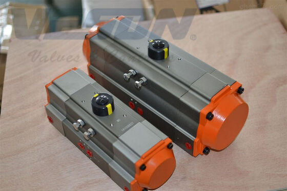 Hard Anodized Aluminium Pneumatic Actuator dengan ISO5211 & DIN3337 Standar dan Travel Adjustment ± 5o