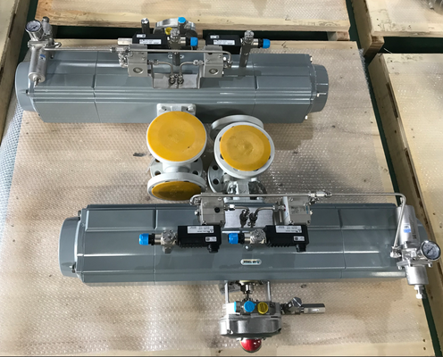 Waktu Respons 0,1-0,5 Detik Aktuator Pneumatik 3 Posisi dengan Rentang Torsi 10-500 Nm dan Pemasangan Standar NAMUR