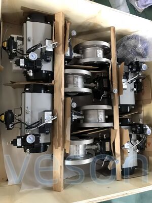 Waktu Respons 0,1-0,5 Detik Aktuator Pneumatik 3 Posisi dengan Rentang Torsi 10-500 Nm dan Pemasangan Standar NAMUR