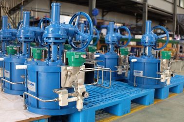 Aktuator Drive Pneumatik Linear Mengotomatiskan Sebagian Besar Jenis Katup Stem Naik