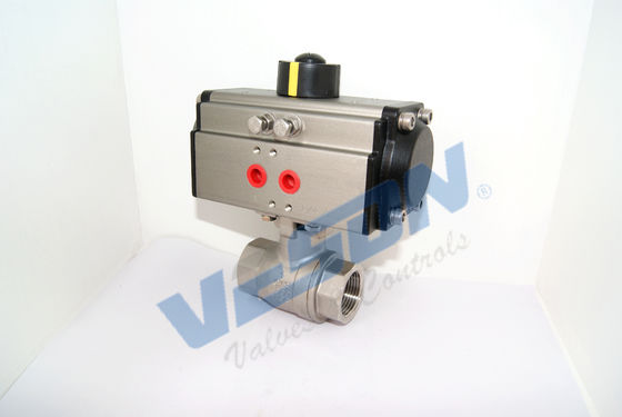 Aluminium Alloy Pneumatic Ball Valve Dengan Koneksi Bergelang Tahan Lama
