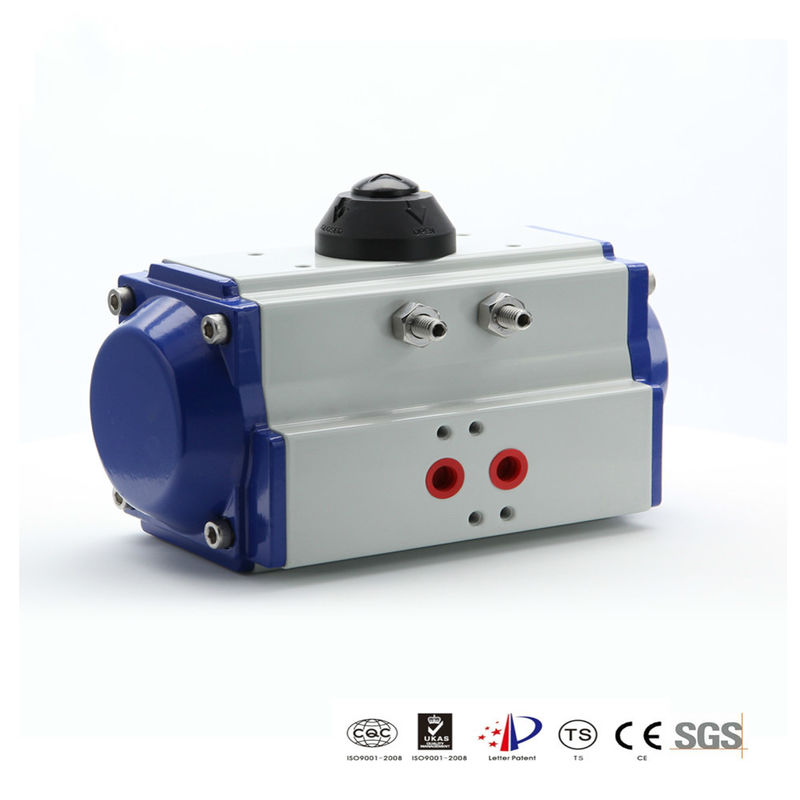 ISO5211 / DIN3337 Standard Pneumatic Rack Dan Pinion Actuator Medium Udara Kering