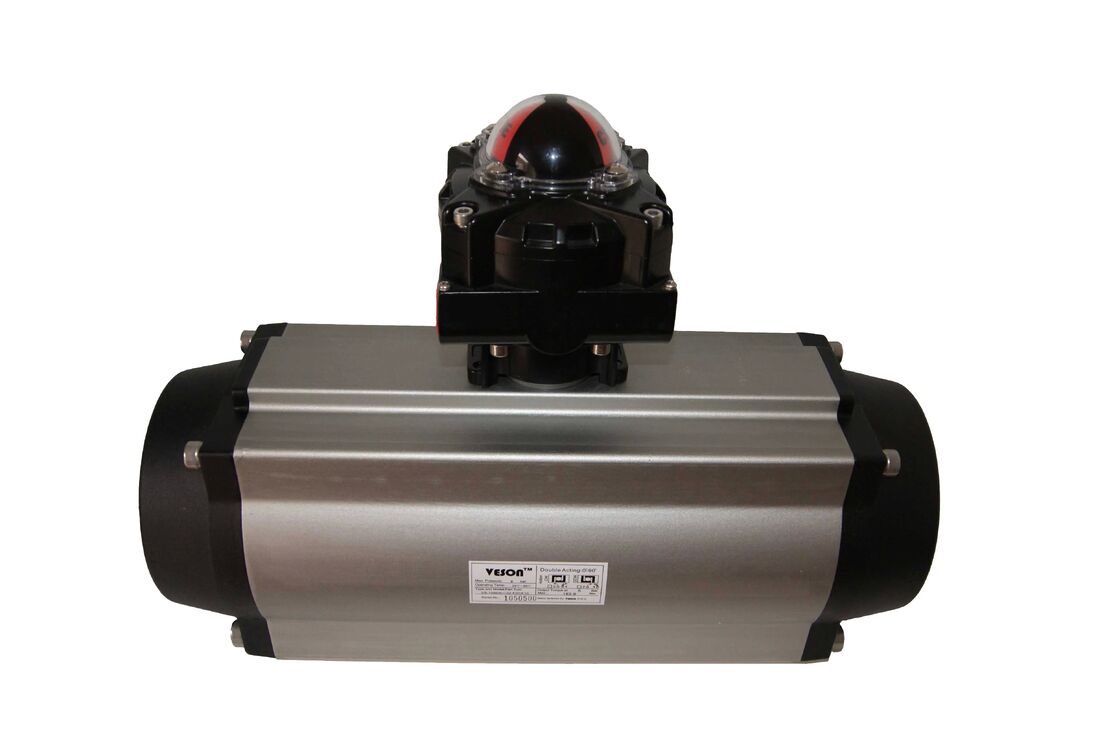 Hard Anodized Pneumatic Actuator dengan standar ISO5211/DIN3337 dan torsi 347NM untuk penggunaan industri