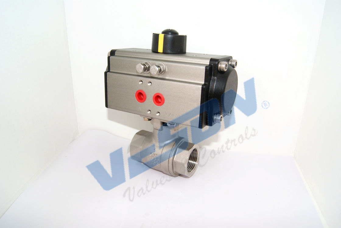 Aluminium Alloy Pneumatic Ball Valve Dengan Koneksi Bergelang Tahan Lama