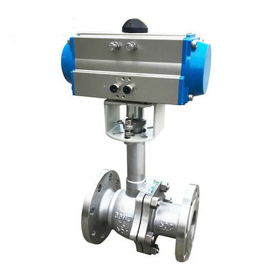 Pneumatic Actuated Cryogenic Ball Valves 304 Hidrogen Oksigen Cair Tubuh