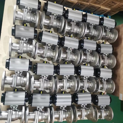 Anodized Socket Weld Pneumatic On Off Valve Dengan Limit Switch Aktuator Pneumatik Horizontal