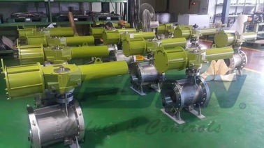OEM Scotch Yoke Pneumatic Actuator Spring Jenis Pengembalian Bahan Aluminium Alloy