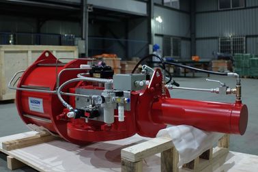 Musim Semi Kembali Scotch Yoke Type Pneumatic Actuator Besi Cor Nodular ISO9001: 2015 Disetujui