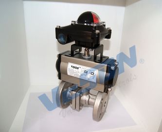 Durable Two Way Pneumatic Valve Suhu Sedang Kinerja Tinggi
