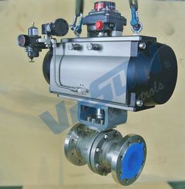 DN25 - DN500 Darurat Shut Down Valve Pneumatic Two Way Flange Valve