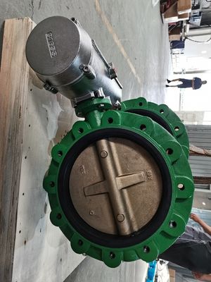 SS316 Pneumatic Butterfly Valve Air Operated Marine Service Sertifikat ABS Air Laut untuk penggunaan di tepi kapal