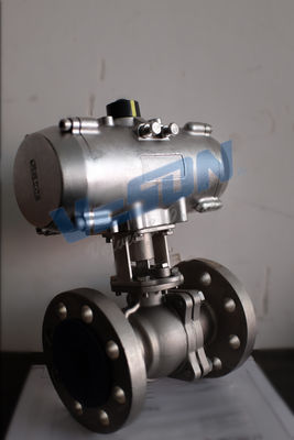 SS304 Stainless Steel Rotary Actuator Ball Valve Quarter Turn Actuator Ball Valve (Udara Buka / Tutup)