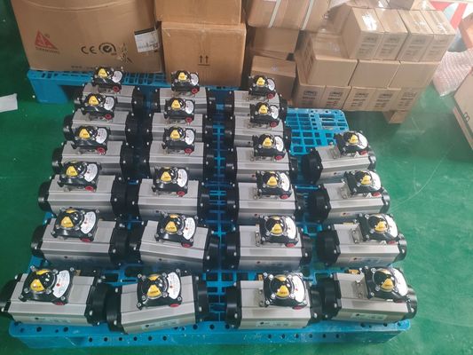 Aktuator Udara Pneumatik Aluminium Anodized Dengan Sakelar Batas